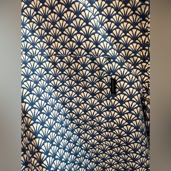 Dockers Men's Regular Fit Button Down Shirt Medium Seashell Print Blue White NWT - Picture 6 of 6